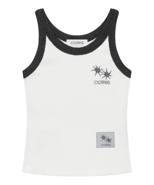 LORA SMALL LOGO CONTRAST SLEEVELESS - 2 COLORS BLACK
