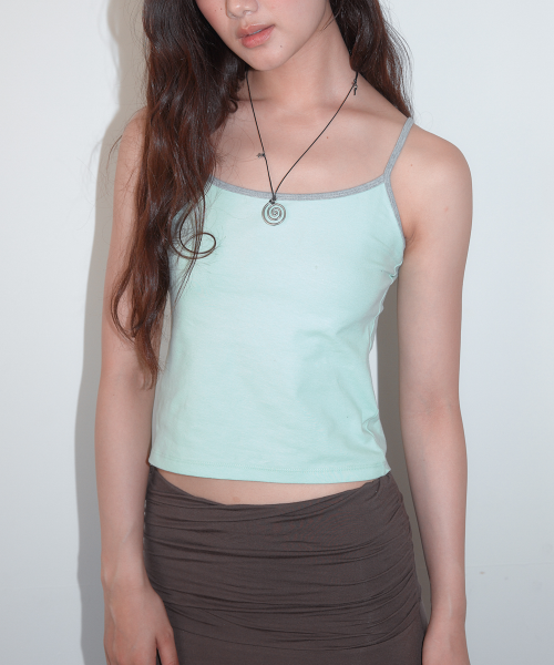 HOMEBODY THINGS CONTRAST STRAP SLEEVELESS - 2 COLORS GREEN