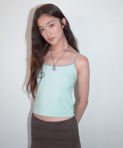 HOMEBODY THINGS CONTRAST STRAP SLEEVELESS - 2 COLORS GREEN