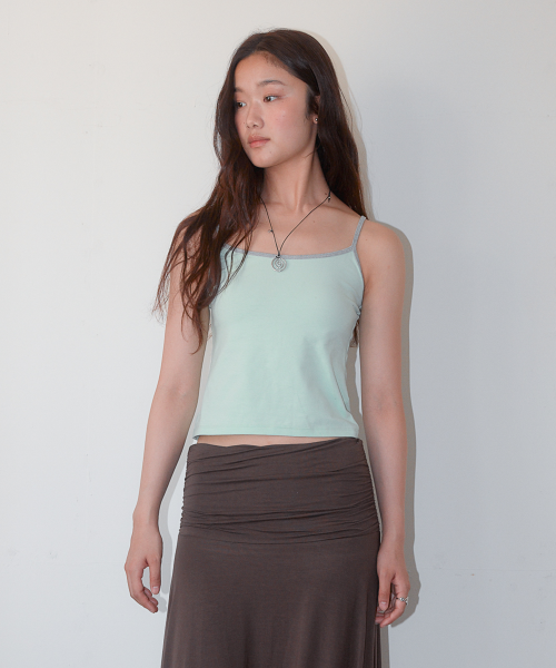HOMEBODY THINGS CONTRAST STRAP SLEEVELESS - 2 COLORS GREEN