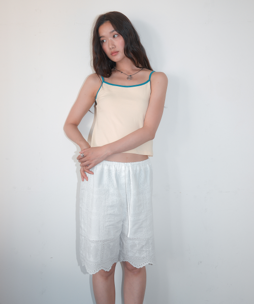 HOMEBODY THINGS CONTRAST STRAP SLEEVELESS - 2 COLORS YELLOW