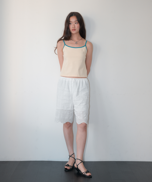 HOMEBODY THINGS CONTRAST STRAP SLEEVELESS - 2 COLORS YELLOW