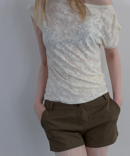 JACQUARD COWL-NECK TOP_IVORY - 2 COLORS IVORY