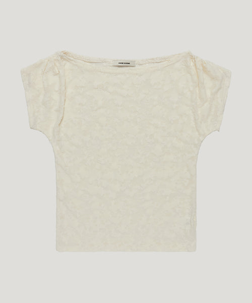 JACQUARD COWL-NECK TOP_IVORY - 2 COLORS IVORY