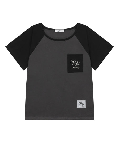 CONTRAST SHORT SLEEVE TEE - 2 COLORS BLACK