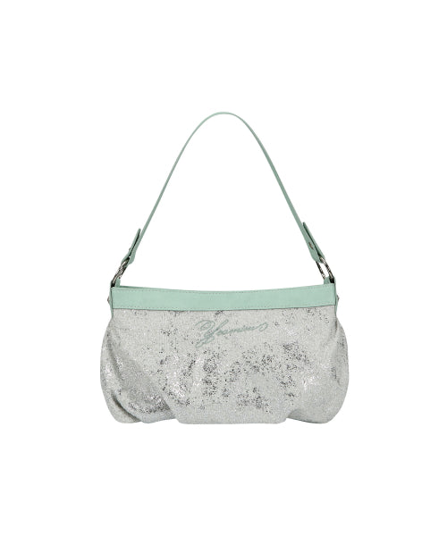 MINI DUMPLING BAG (DUSTY SILVER) SILVER