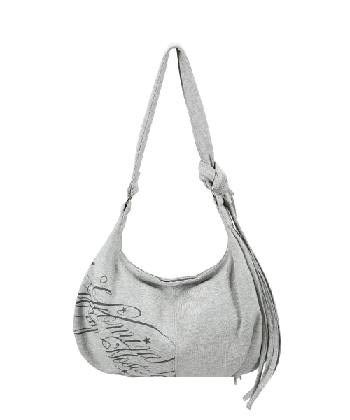 LETTER FRINGE BAG (MELANGE GRAY) - 3 COLORS MELANGE GREY