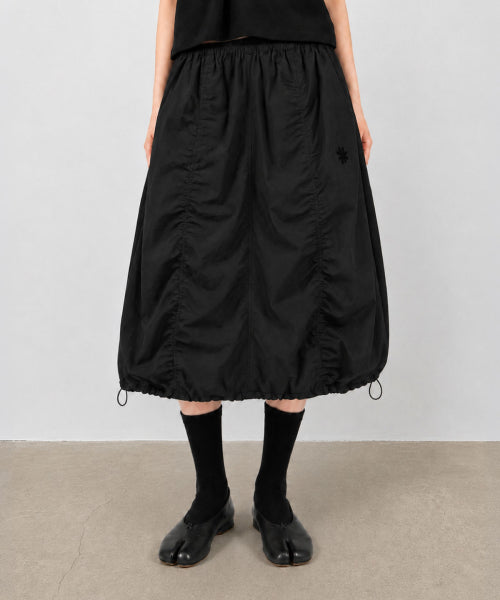 SHIRRING SKIRT BLACK
