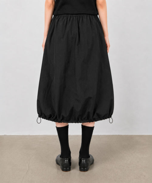 SHIRRING SKIRT BLACK