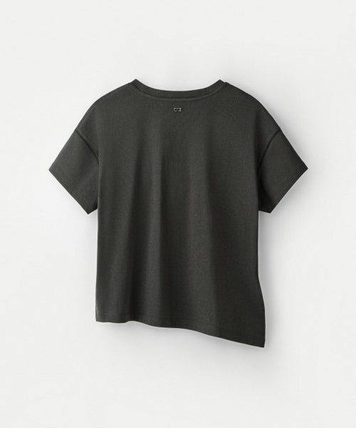 ASYMMETRIC HEM T SHIRTS_CHARCOAL - 2 COLORS CHARCOAL