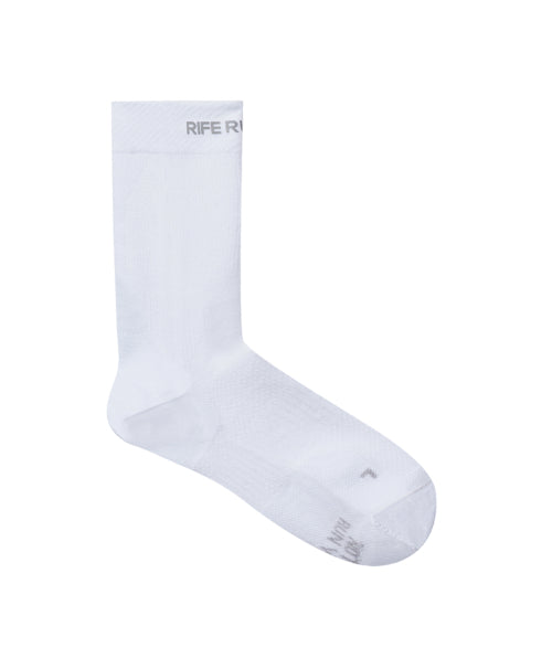 TECHNICAL CORE CUSHIONING RUNNING SOCKS - 2 COLORS WHITE