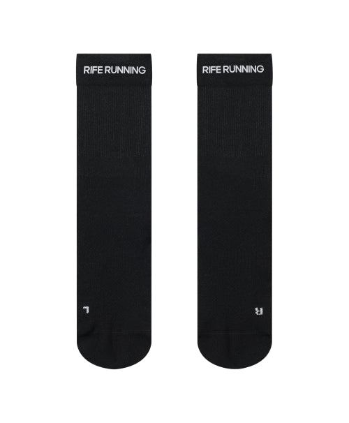TECHNICAL CORE CUSHIONING RUNNING SOCKS - 2 COLORS BLACK