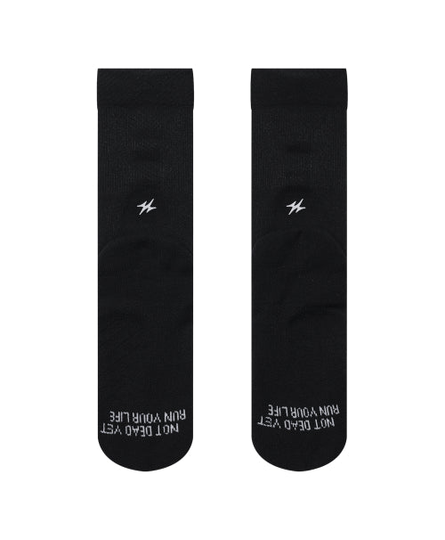 TECHNICAL CORE CUSHIONING RUNNING SOCKS - 2 COLORS BLACK