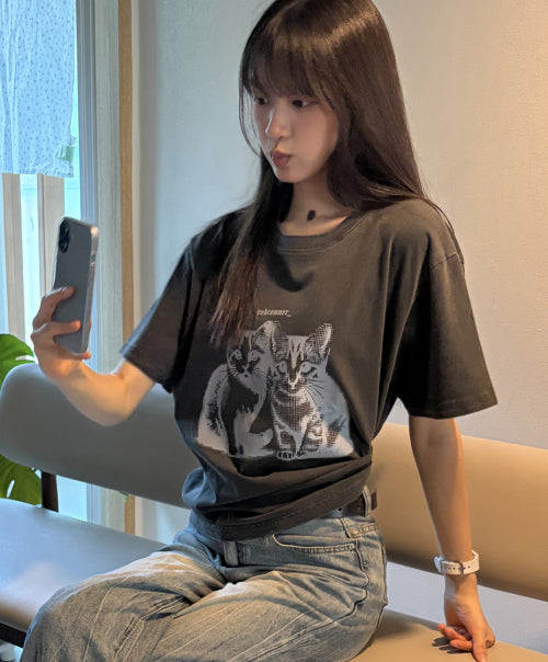 DTG SHORT SLEEVE TEE SHIRT CHARCOAL