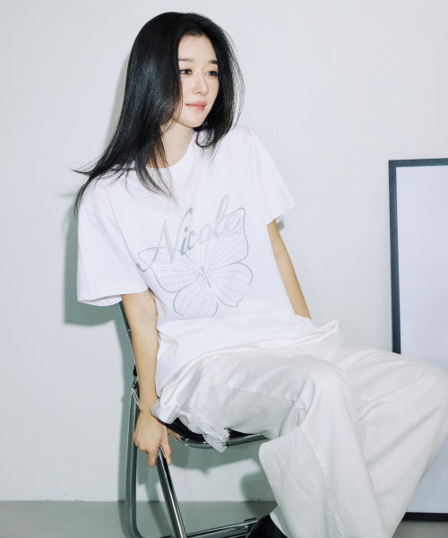 RIVET DETAIL WIDE PANTS #徐睿知同款! WHITE