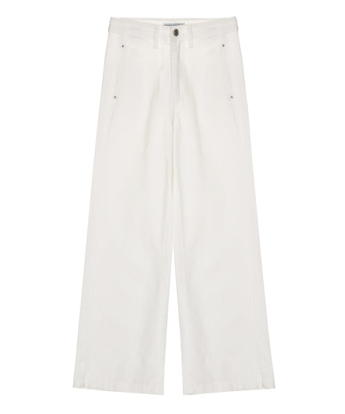 RIVET DETAIL WIDE PANTS #徐睿知同款! WHITE
