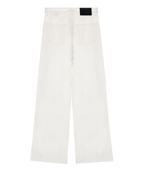 RIVET DETAIL WIDE PANTS #徐睿知同款! WHITE