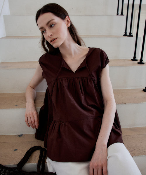 BLOUSE - 3 COLORS BROWN
