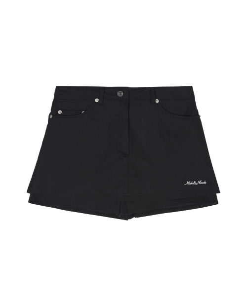ESSENTIAL LAYERED MINI SKORT #徐睿知同款! - 2 COLORS BLACK