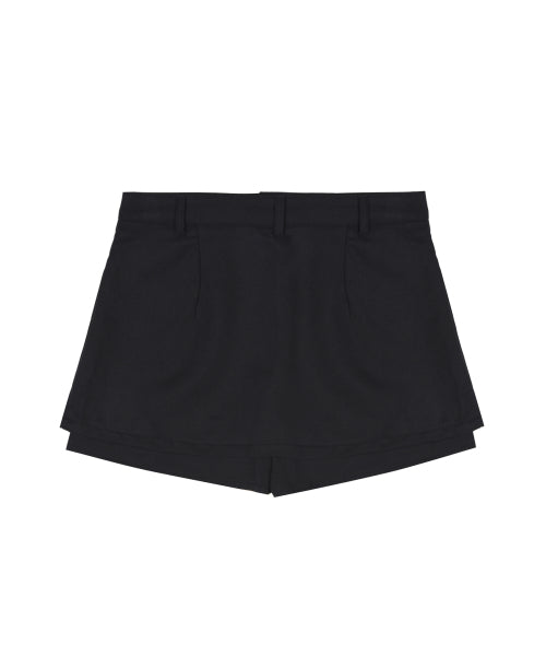 ESSENTIAL LAYERED MINI SKORT #徐睿知同款! - 2 COLORS BLACK