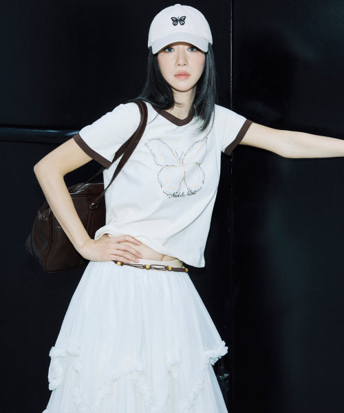 LAYERED FRILL TULLE LONG SKIRT #徐睿知同款! - 2 COLORS IVORY