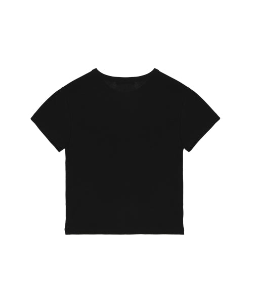 ROSE LETTERING CROPPED TOP #徐睿知同款! - 5 COLORS BLACK