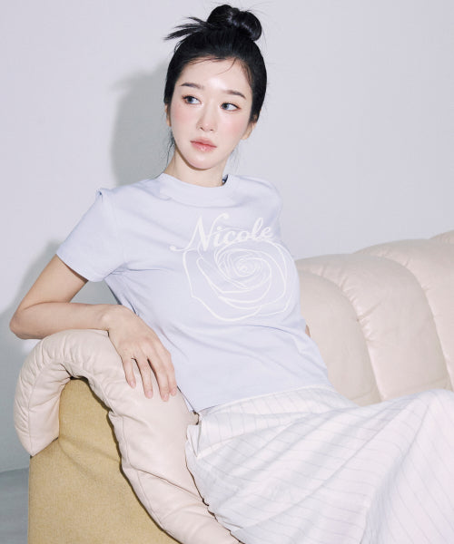 LINEN STRIPE LONG SKIRT #徐睿知同款! - 2 COLORS IVORY