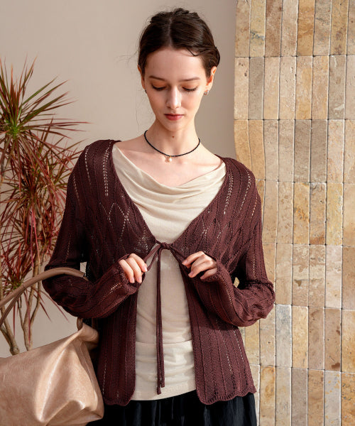 CARDIGAN - 2 COLORS BROWN