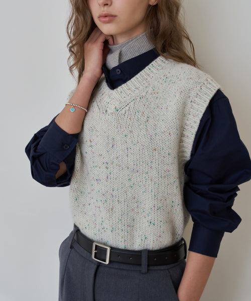 [3COLOR] V KNIT - 3 COLORS IVORY