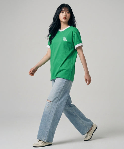 RINGER SHORT SLEEVE TEE - 4 COLORS GREEN