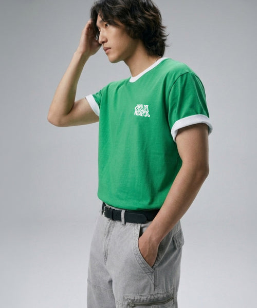 RINGER SHORT SLEEVE TEE - 4 COLORS GREEN