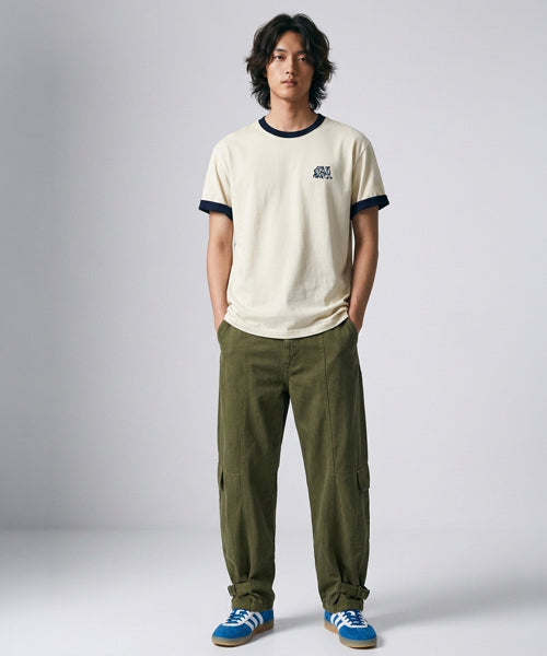 RINGER SHORT SLEEVE TEE - 4 COLORS CREAM