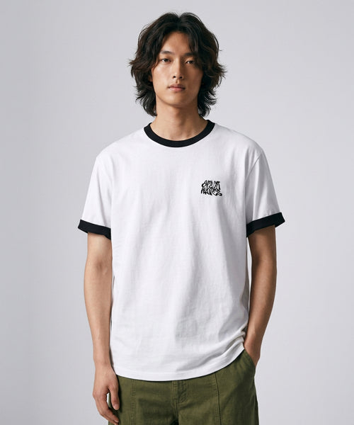 RINGER SHORT SLEEVE TEE - 4 COLORS WHITE