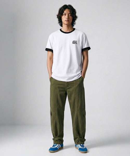 RINGER SHORT SLEEVE TEE - 4 COLORS WHITE