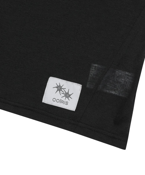 LIRA SHEER SLIM LONG SLEEVE TEE - 4 COLORS BLACK