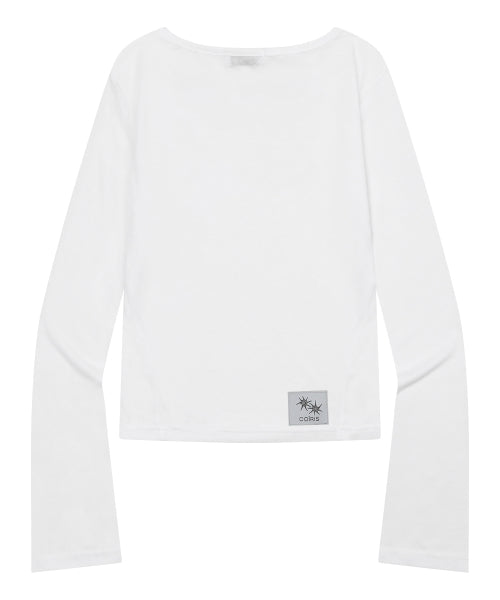 LIRA SHEER SLIM LONG SLEEVE TEE - 4 COLORS BLACK