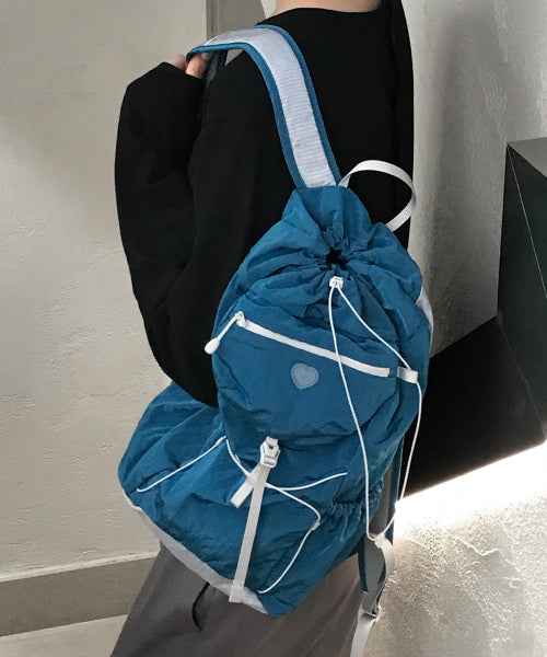 AIRY POCKET BACKPACK - 9 COLORS AQUA BLUE