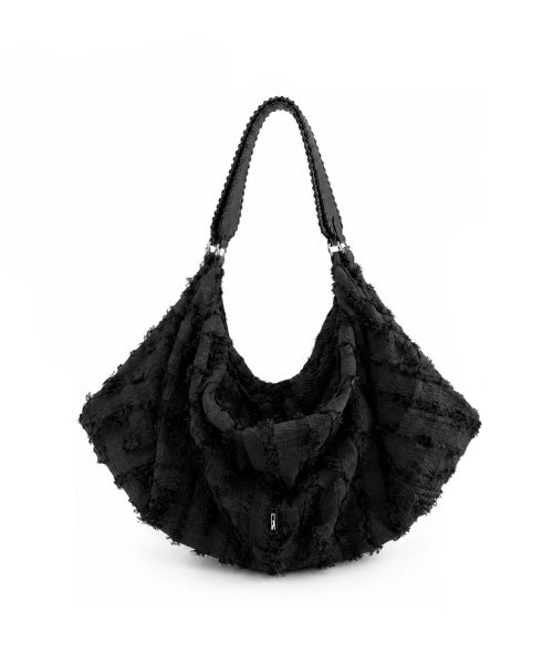 NOIR CHECK SHOULDER BAG - 3 COLORS BLACK