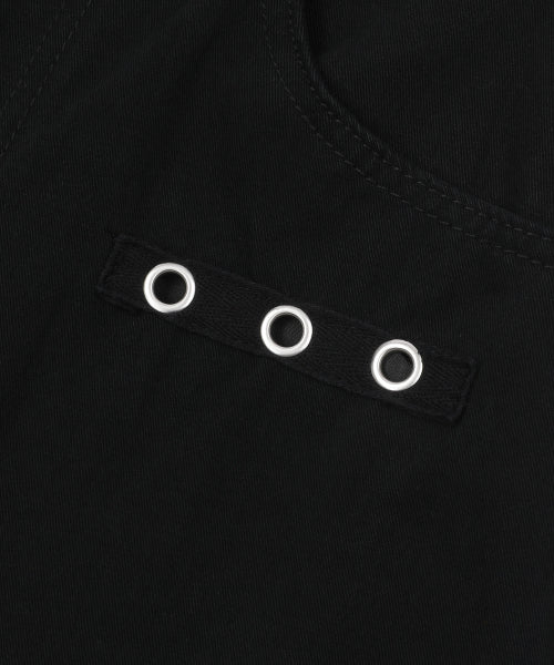 BACK TEE LOGO PANTS UNISEX - 2 COLORS BLACK