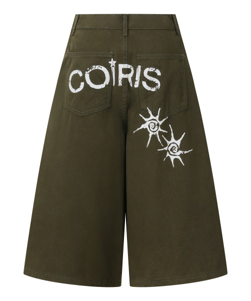 BACK TEE LOGO PANTS UNISEX - 2 COLORS BLACK