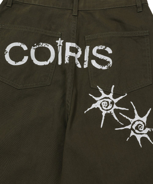 BACK TEE LOGO PANTS UNISEX - 2 COLORS BLACK