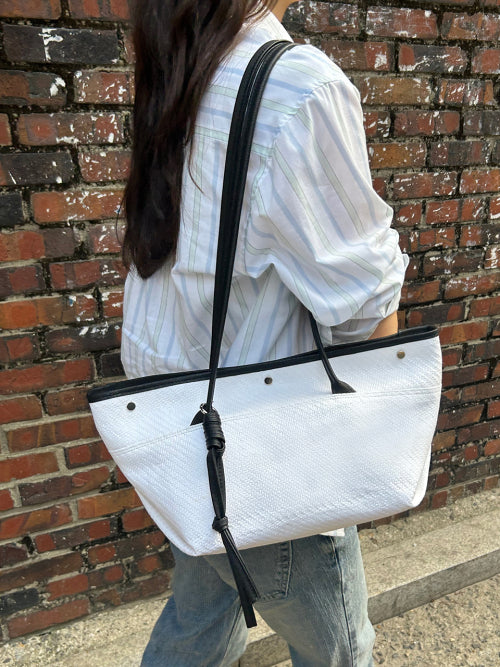 NOA BAG SMALL RAFFIA BLUE - 3 COLORS WHITE