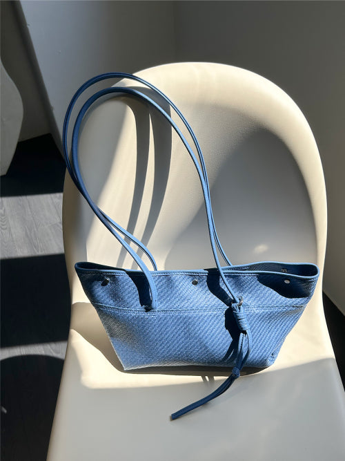 NOA BAG SMALL RAFFIA BLUE - 3 COLORS BLUE
