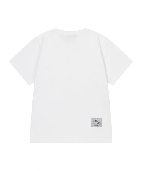 DOT SHORT SLEEVE TEE - 2 COLORS WHITE