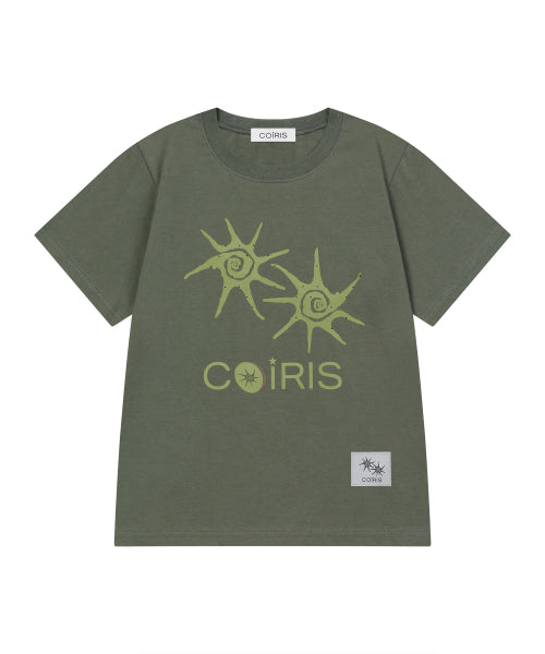 DOT SHORT SLEEVE TEE - 2 COLORS WHITE