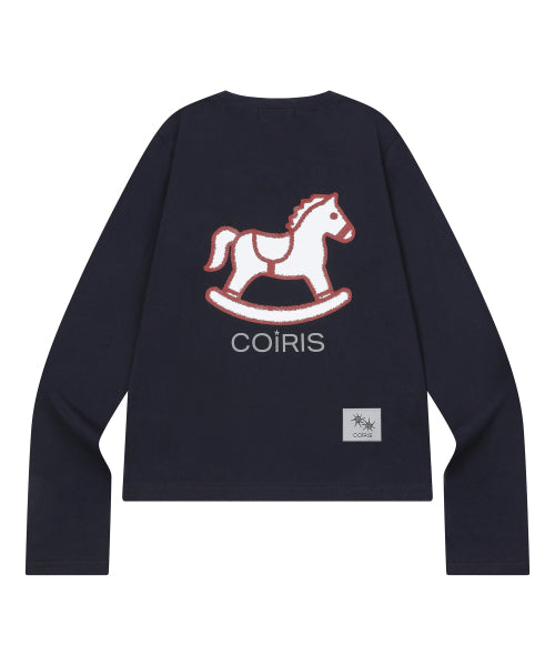 GRAPHIC LONG SLEEVE TEE - 4 COLORS BLACK