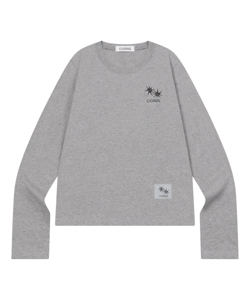 GRAPHIC LONG SLEEVE TEE - 4 COLORS BLACK