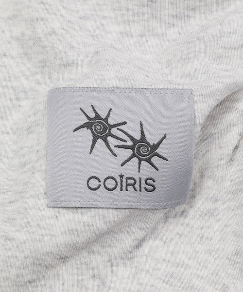 HENLEY NECK SHIRRING SHORT SLEEVE TEE - 2 COLORS WHITE