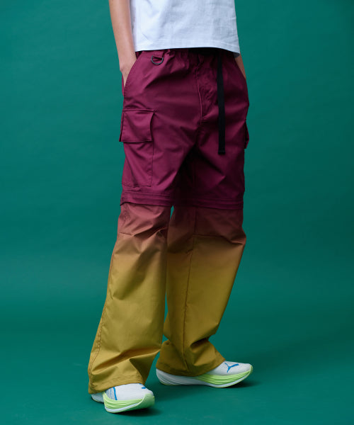 GRADIENT CONVERTIBLE HIKING PANTS - 2 COLORS RED