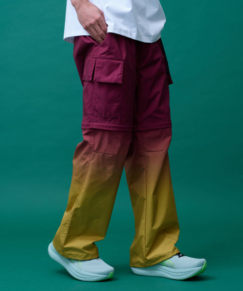 GRADIENT CONVERTIBLE HIKING PANTS - 2 COLORS RED